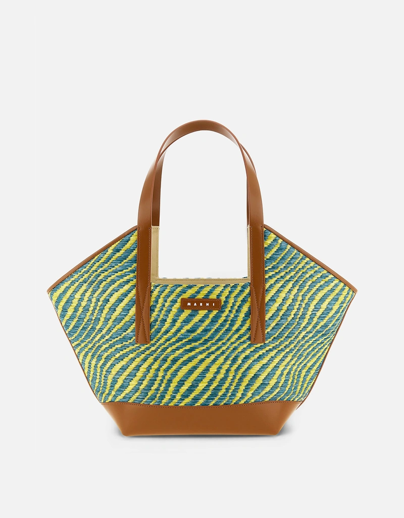 新品未使用！送料込み★MARNI★ラフィア製 スモールトートバッグ MARNI（マルニ） バッグ カゴバッグ ラフィアエフェクト スモール