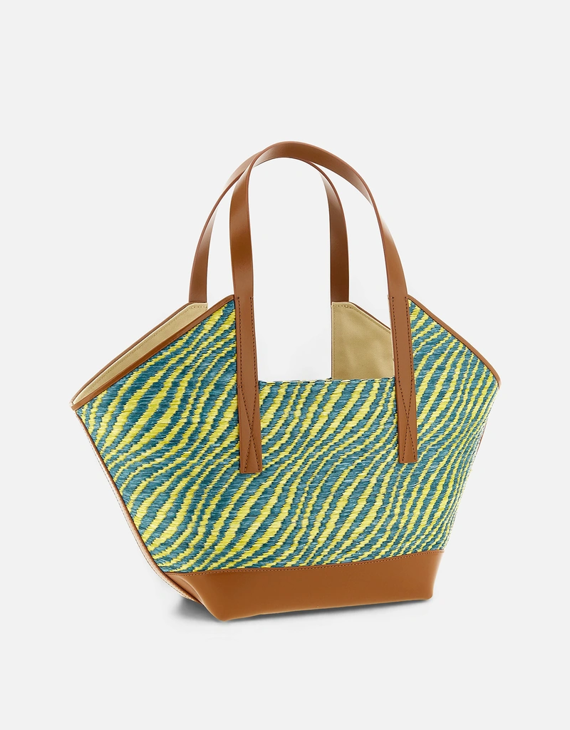 Marni ラフィア風ウェーブスモールトートバッグ () IFCHIC.COM