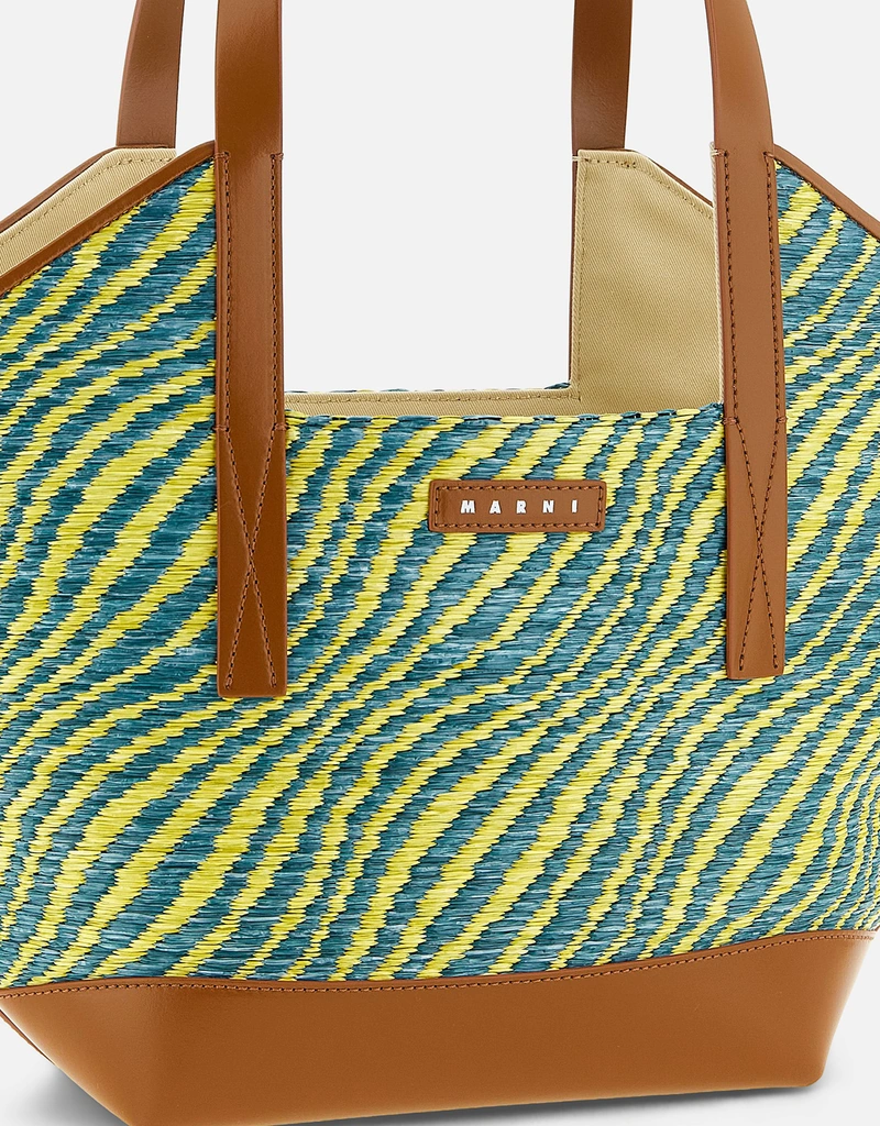 新品未使用！送料込み★MARNI★ラフィア製 スモールトートバッグ MARNI マルニ レディース ラフィア スモール トートバッグ ロゴ