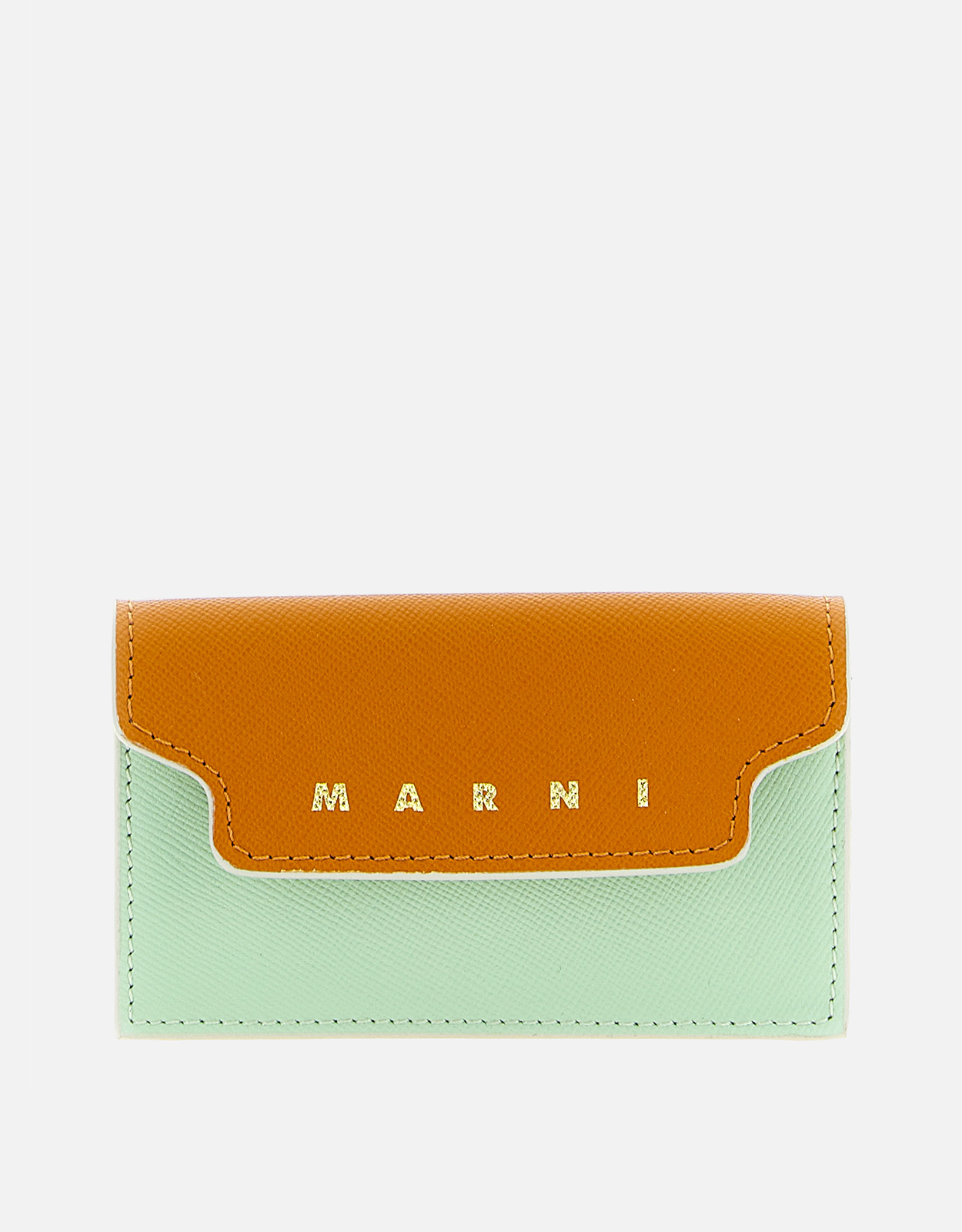 Marni マスタード ホワイト グリーン レザー 名刺入れ () IFCHIC.COM