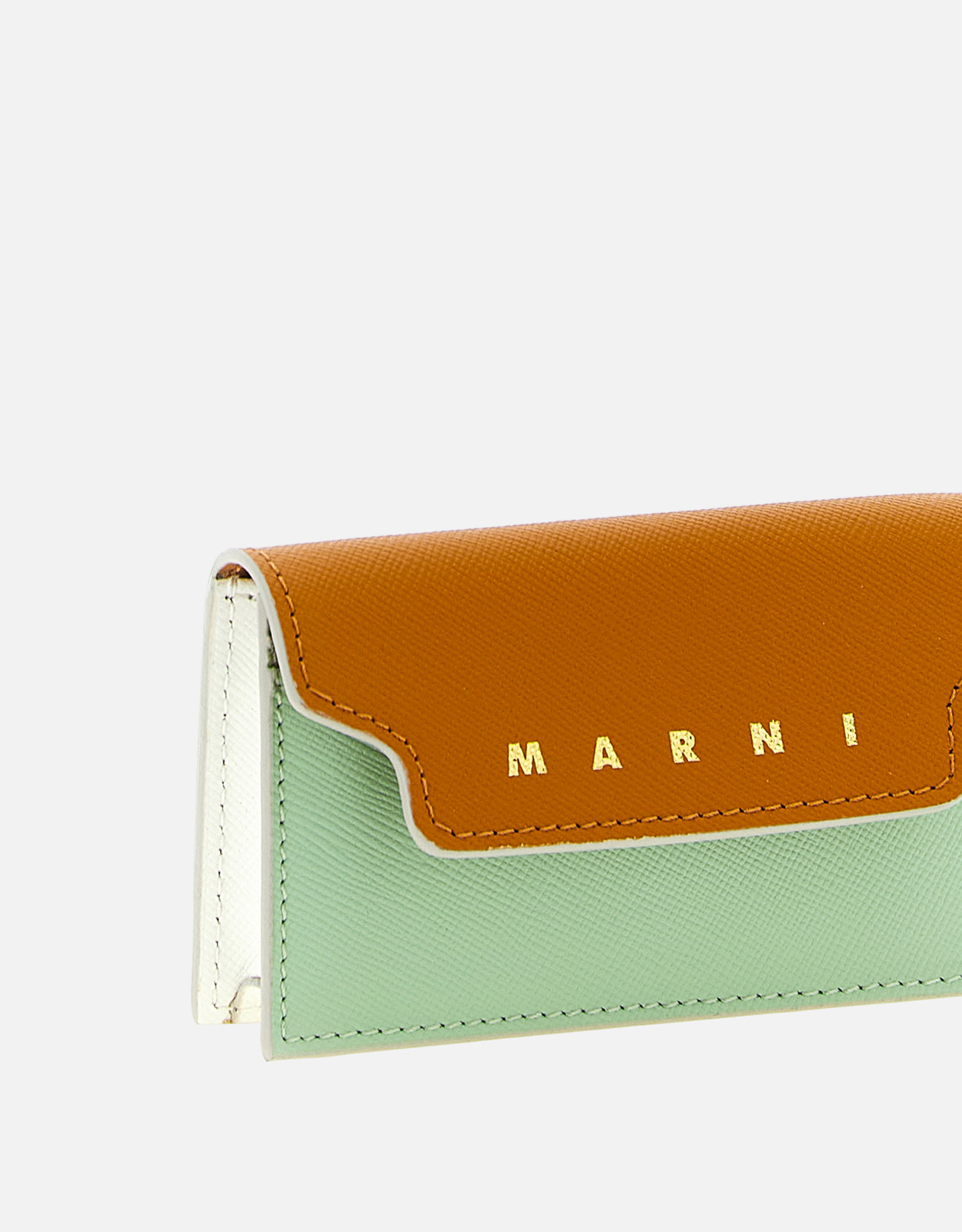 Marni マスタード ホワイト グリーン レザー 名刺入れ () IFCHIC.COM