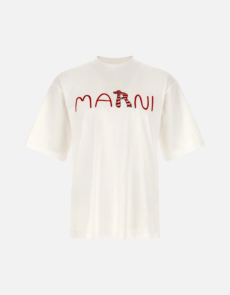 Marni メンズロゴコットンTシャツ (すべての新品) IFCHIC.COM