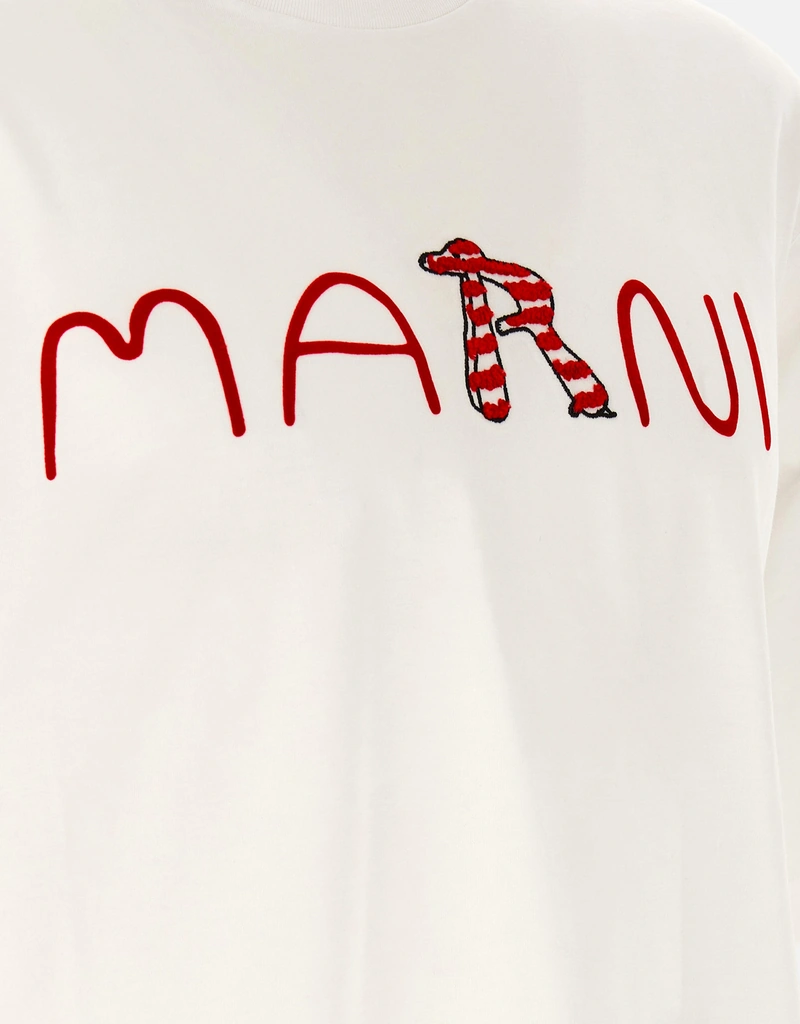 Marni メンズロゴコットンTシャツ (すべての新品) IFCHIC.COM