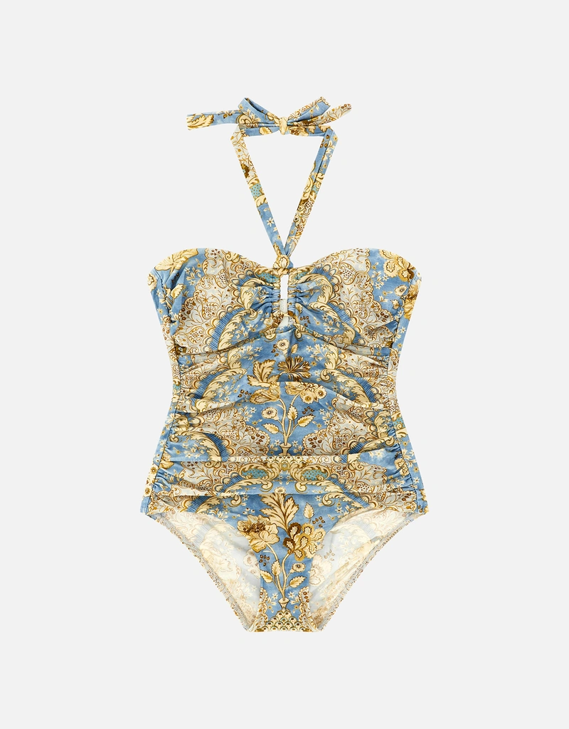 Zimmermann Daylight フローラルペイズリー ライクラ ワンピース水着