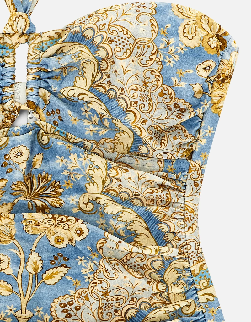 Zimmermann Daylight フローラルペイズリー ライクラ ワンピース水着