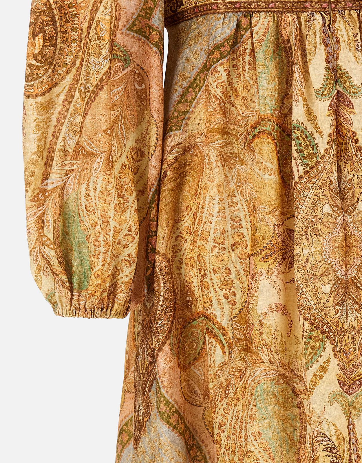 Zimmermann Wanderlust リネン プランジ ミディドレス (すべての新品