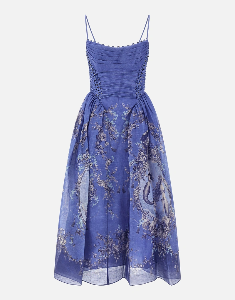 ZIMMERMANN Rebellion Beaded Picnic Dress | Blue Mermaid | Size 3 ZIMMERMANN Rebellion Beaded Picnic Dress | Blue Mermaid | Size 3