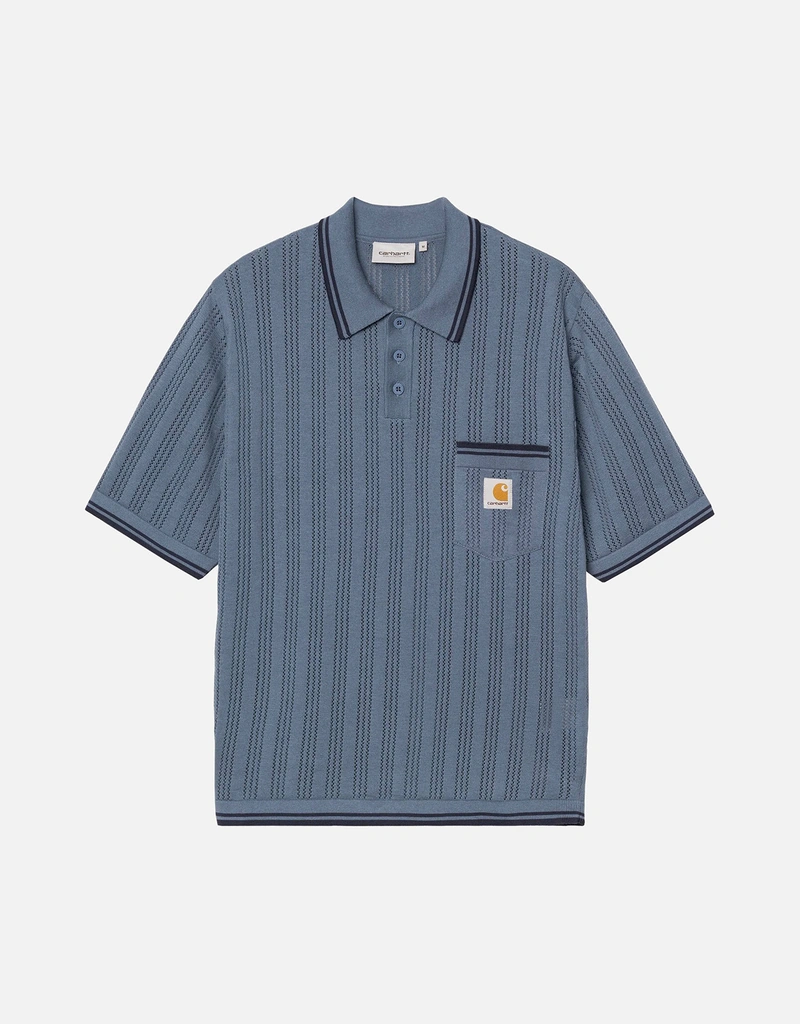 Carhartt Wip Ramsey Polo コットンベルベット半袖 (トップス) IFCHIC.COM
