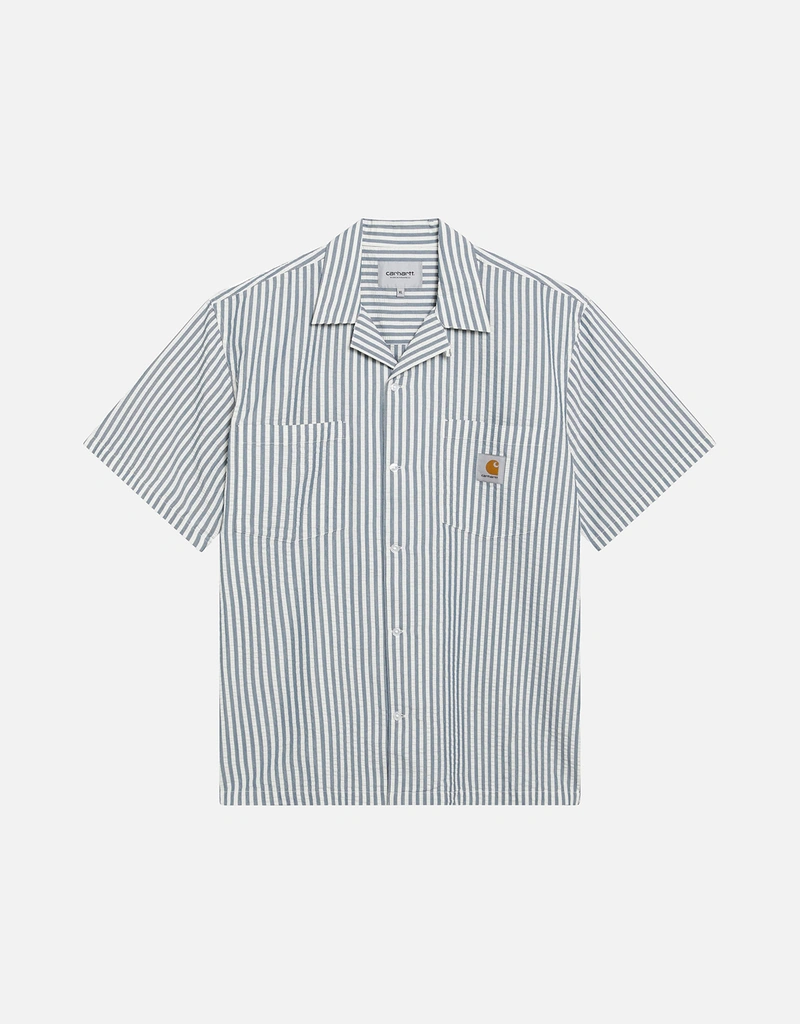 Carhartt Wip Leavel ストライプ シアサッカー シャツ (トップス Carhartt Wip Leavel ストライプ シアサッカー シャツ (トップス