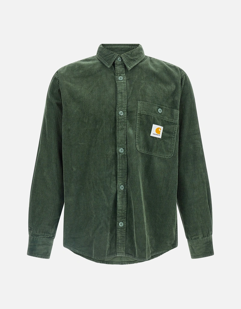 Carhartt コーデュロイシャツ M ダークグリーン Carhartt Wip メンズFlintコットンコーデュロイルーズフィットシャツ