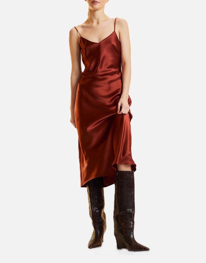 Garbo Slip Dress RUST / 2 / Cynthia Rowley