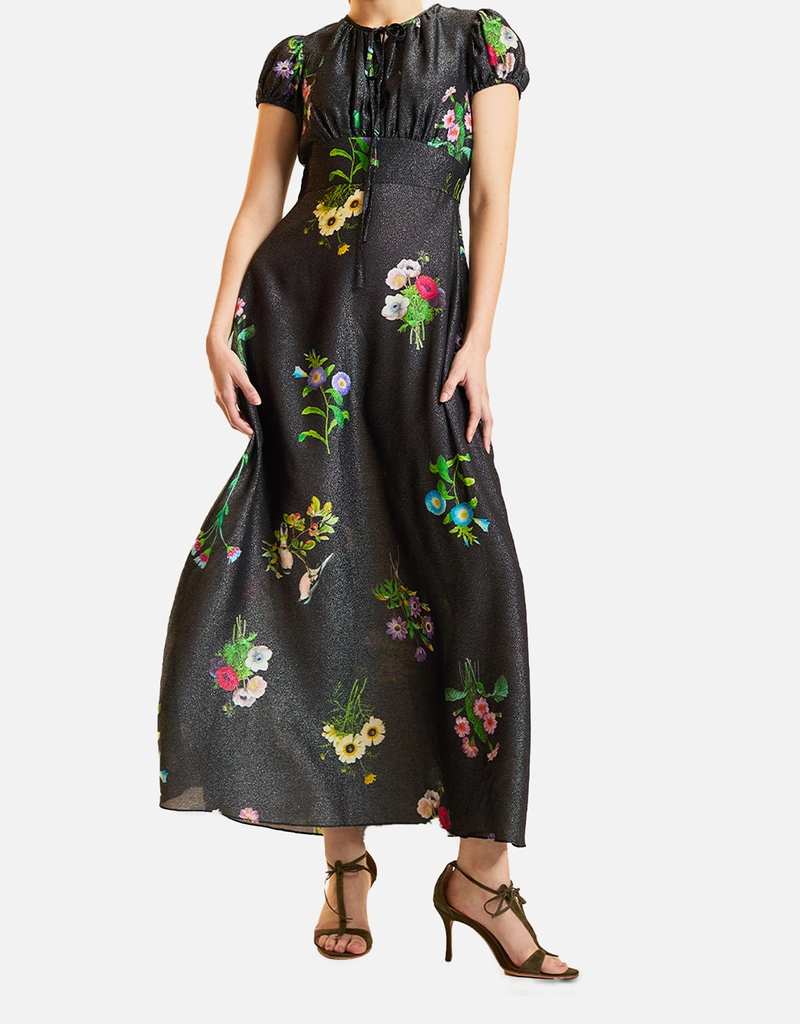 Cynthia Rowley Printed Lurex Midi Dress () IFCHIC.COM