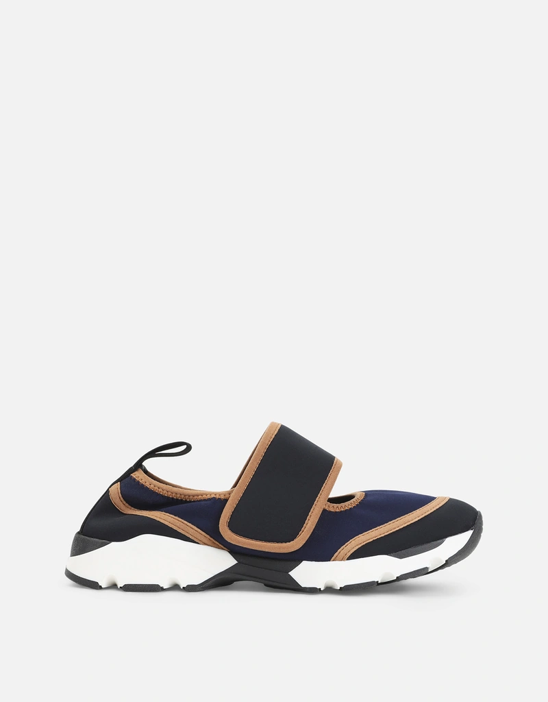 Marni ディープブルー＆ブラックライクラ メリージェーンランニング