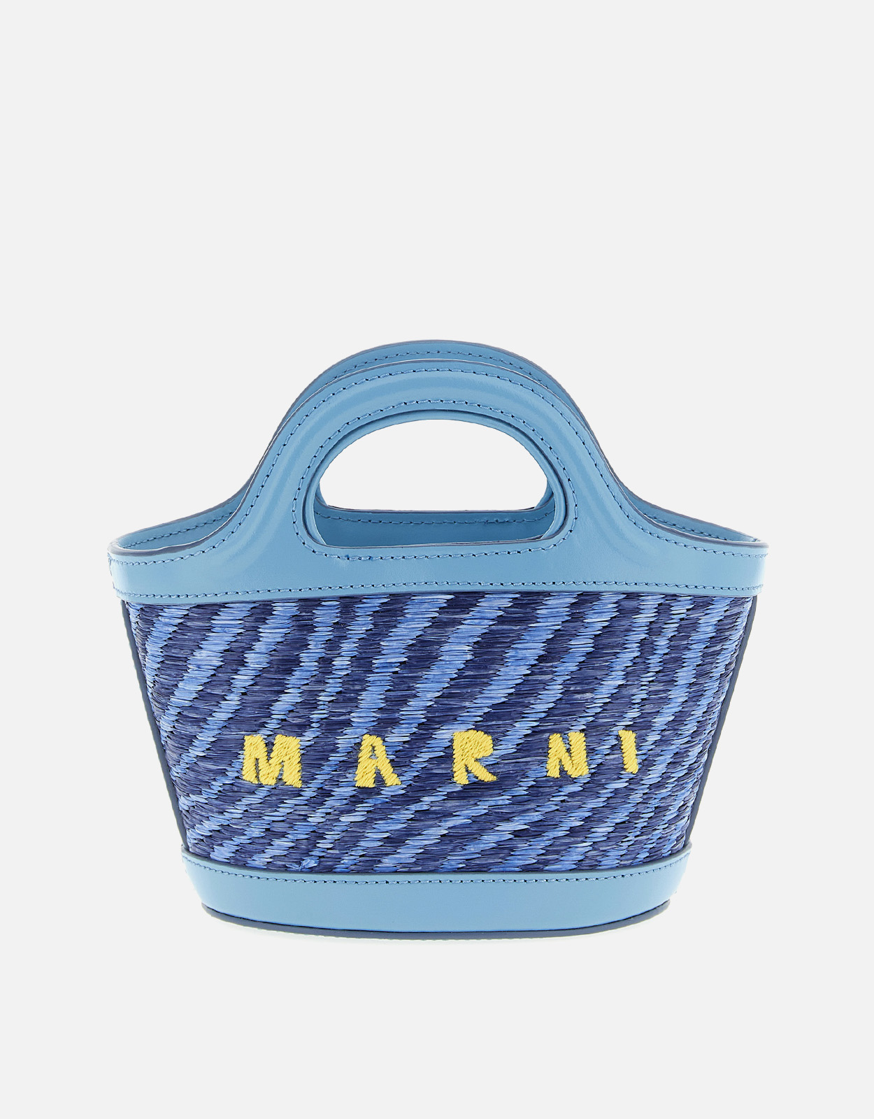 Marni ブルーウェーブラフィア風トロピカリアマイクロバッグ () IFCHIC.COM