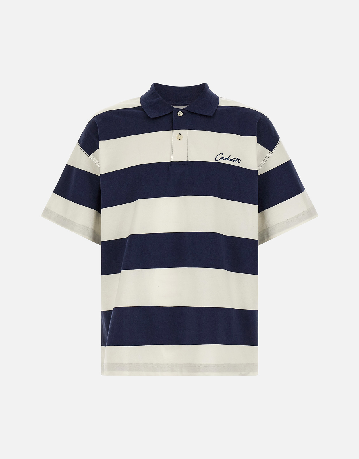 Carhartt Wip Men's Delray Striped Cotton Jersey Polo Shirt (All
