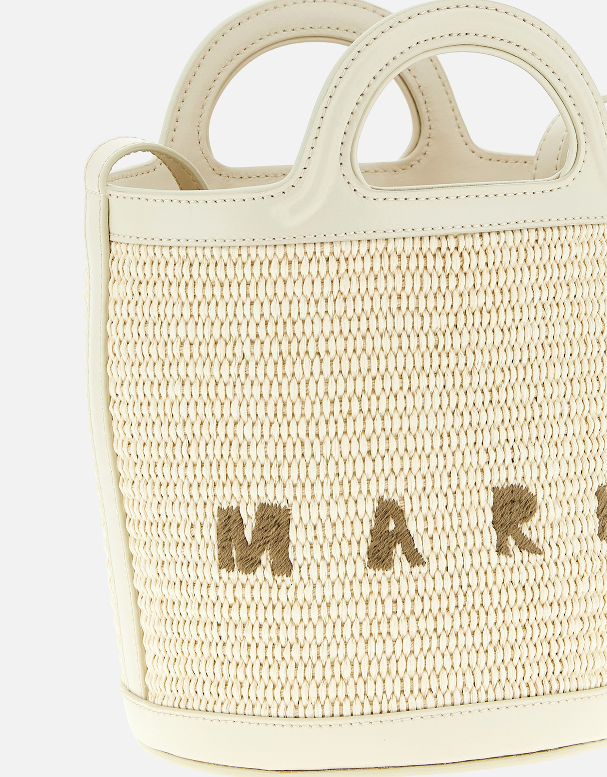 MARNI トロピカリア　バケットバッグ Marni トロピカリア 小型バケットバッグ レザー ラフィア () IFCHIC.COM