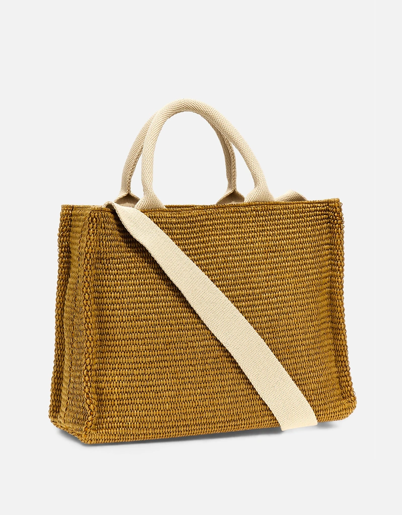 Marni ナチュラルカラー ラフィア風 小型トートバッグ () IFCHIC.COM