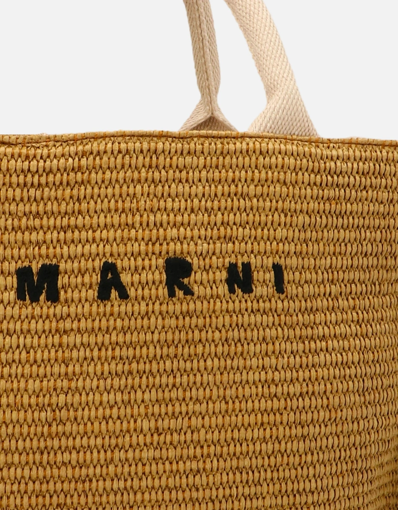 Marni ナチュラルカラー ラフィア風 小型トートバッグ () IFCHIC.COM