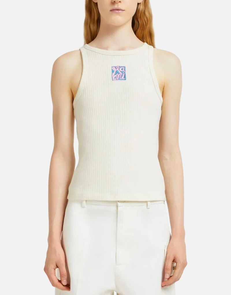 Marni リブコットンタンクトップ (すべての新品) IFCHIC.COM