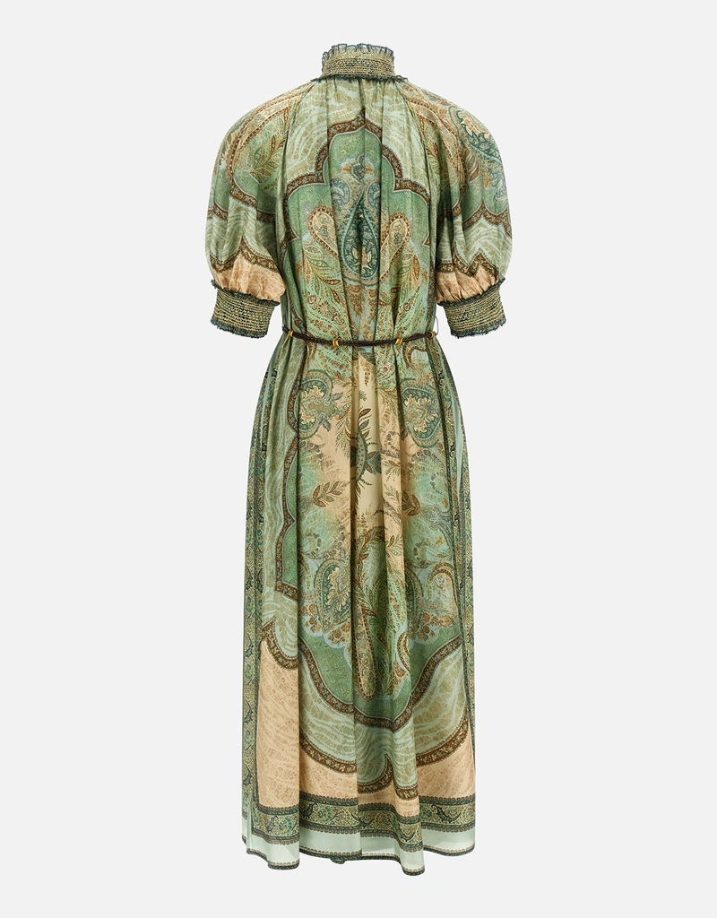 slim fit dress slacks Zimmermann Silk Slip Dress Matcha main image 1