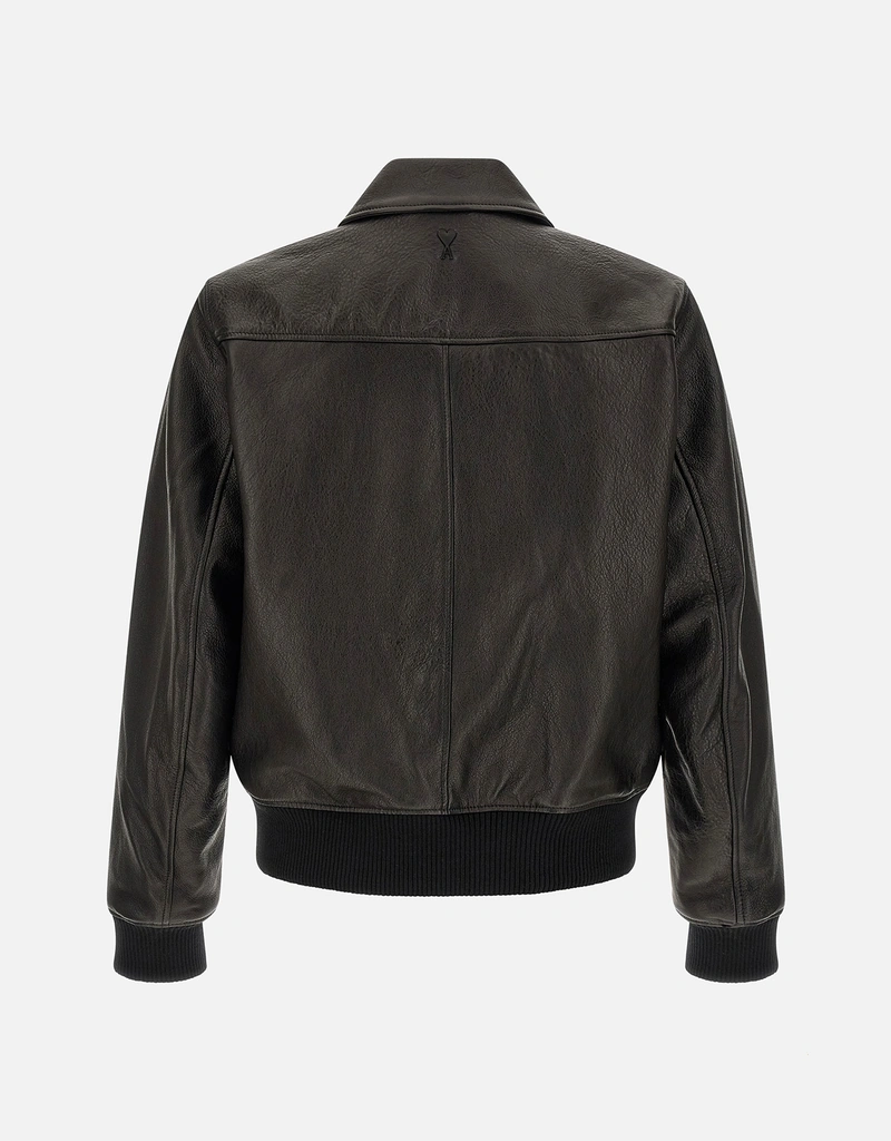 AMI Paris メンズ レザー ボンバージャケット (すべての新品) IFCHIC.COM
