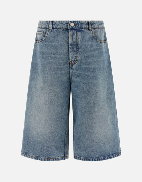 AMI Paris メンズ コットン デニム バミューダショーツ (すべての新品