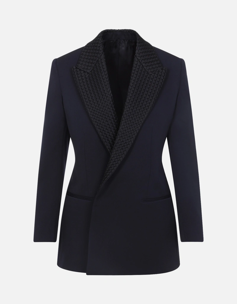 Bottega Veneta Intrecciatoカラーウールタキシードジャケット (すべて