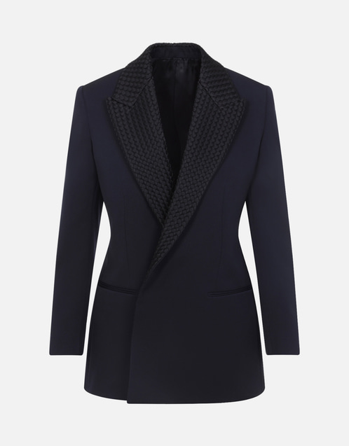 Bottega Veneta Intrecciatoカラーウールタキシードジャケット (すべて