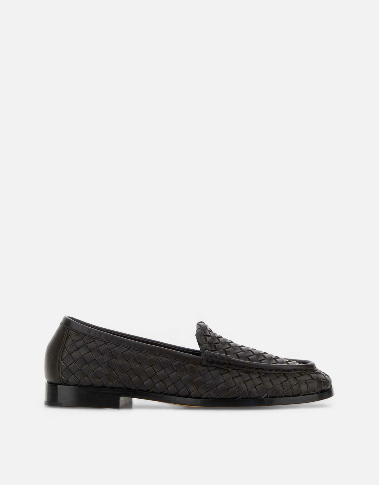BOTTEGA VENETA Bottega Veneta Silenzio Intrecciato Nappa Leather Loafers - IT 36　ボッテガ ヴェネタ シレンツィオ イントレチャート ナッパ レザー ローファー - IT 36