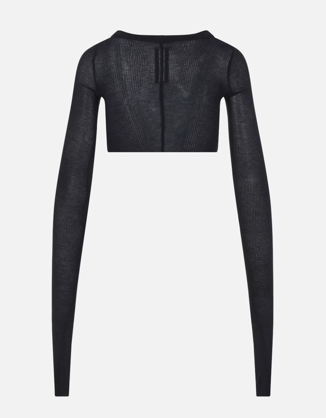 Rick Owens 長袖クロップトップ レーヨンシルク混紡 (すべての新品