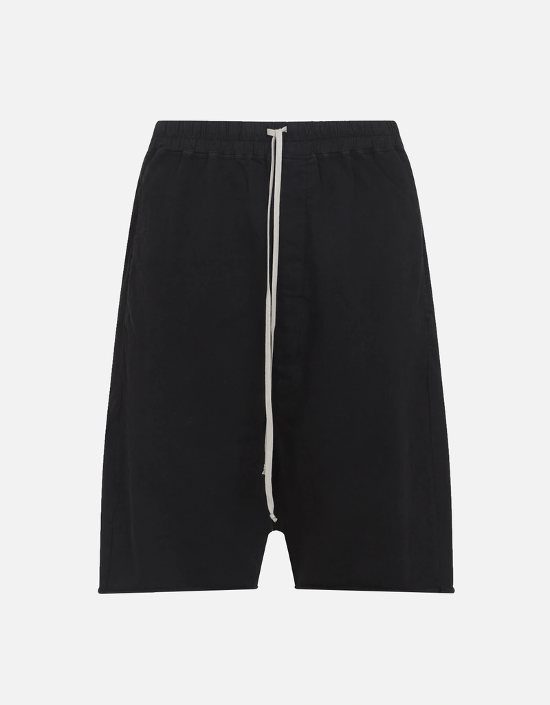 Rick Owens Men's Drkshdw Cotton Drawstring Pods Below-Knee Shorts