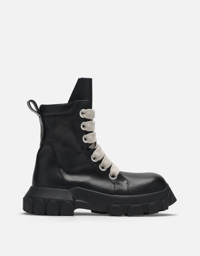 Rick Owens ボゾカーフレザートラクターアンクルブーツ (すべての新品