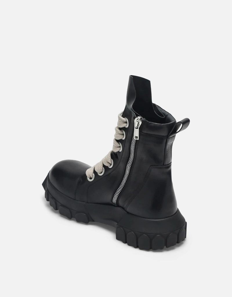 Rick Owens ボゾカーフレザートラクターアンクルブーツ (すべての新品