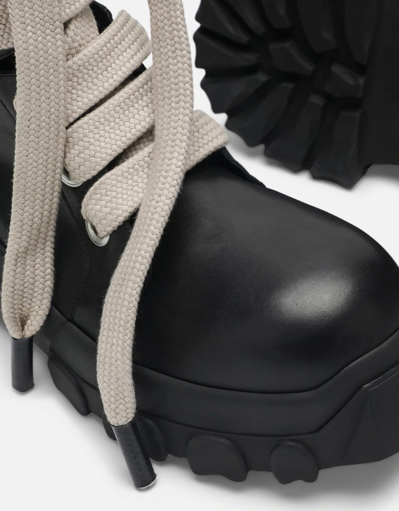 Rick Owens ボゾカーフレザートラクターアンクルブーツ (すべての新品