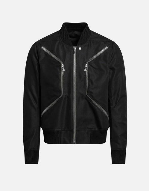 Rick Owens ハイザー フライト 綿38%ナイロン混合 ジップアップ