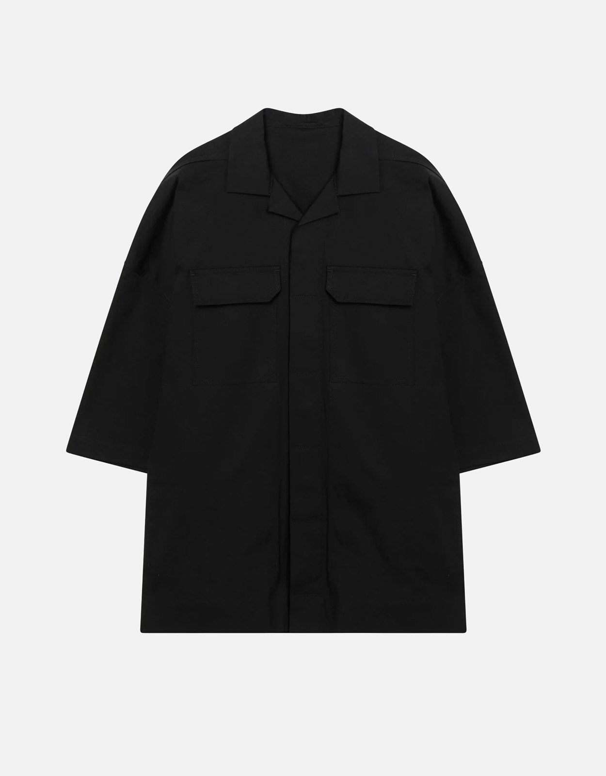 Rick Owens Rick Owens Black Shirt With Pockets - IT 46　Rick Owens ポケット付きブラック シャツ - IT 46