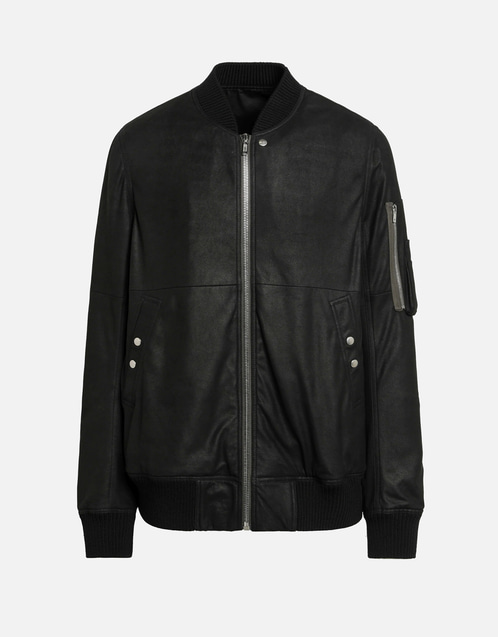 Rick Owens ブラックレザージップジャケット (すべての新品) IFCHIC.COM