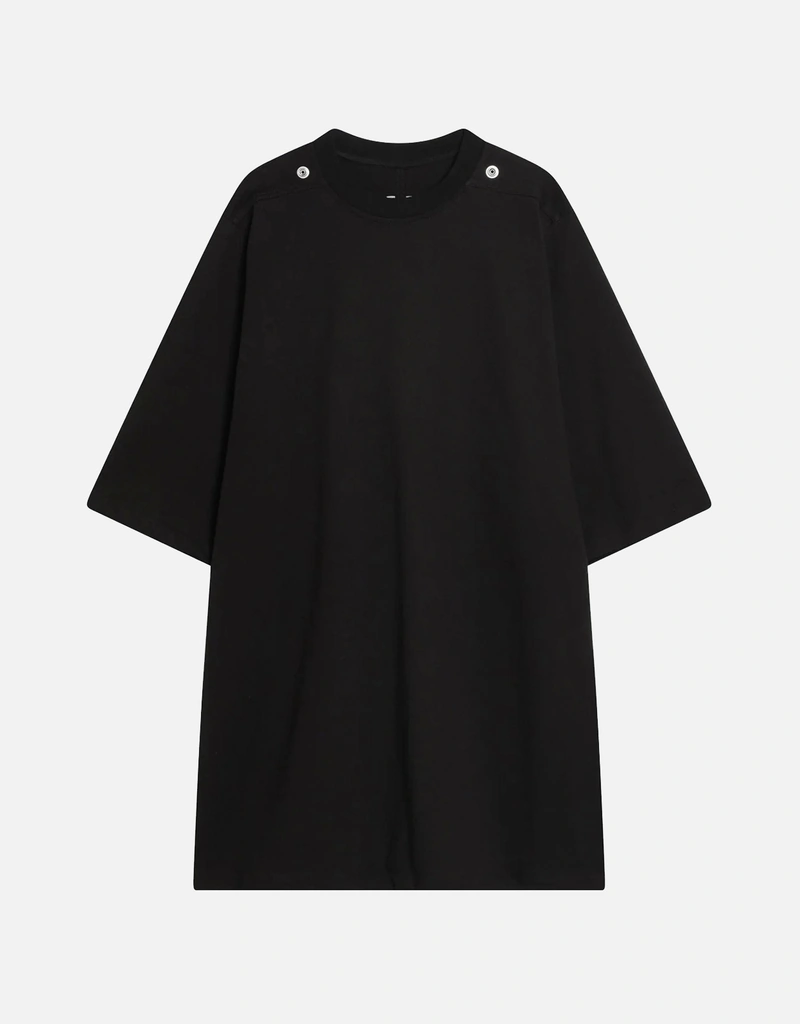 Rick Owens ブラックコットンTシャツ (トップス) IFCHIC.COM