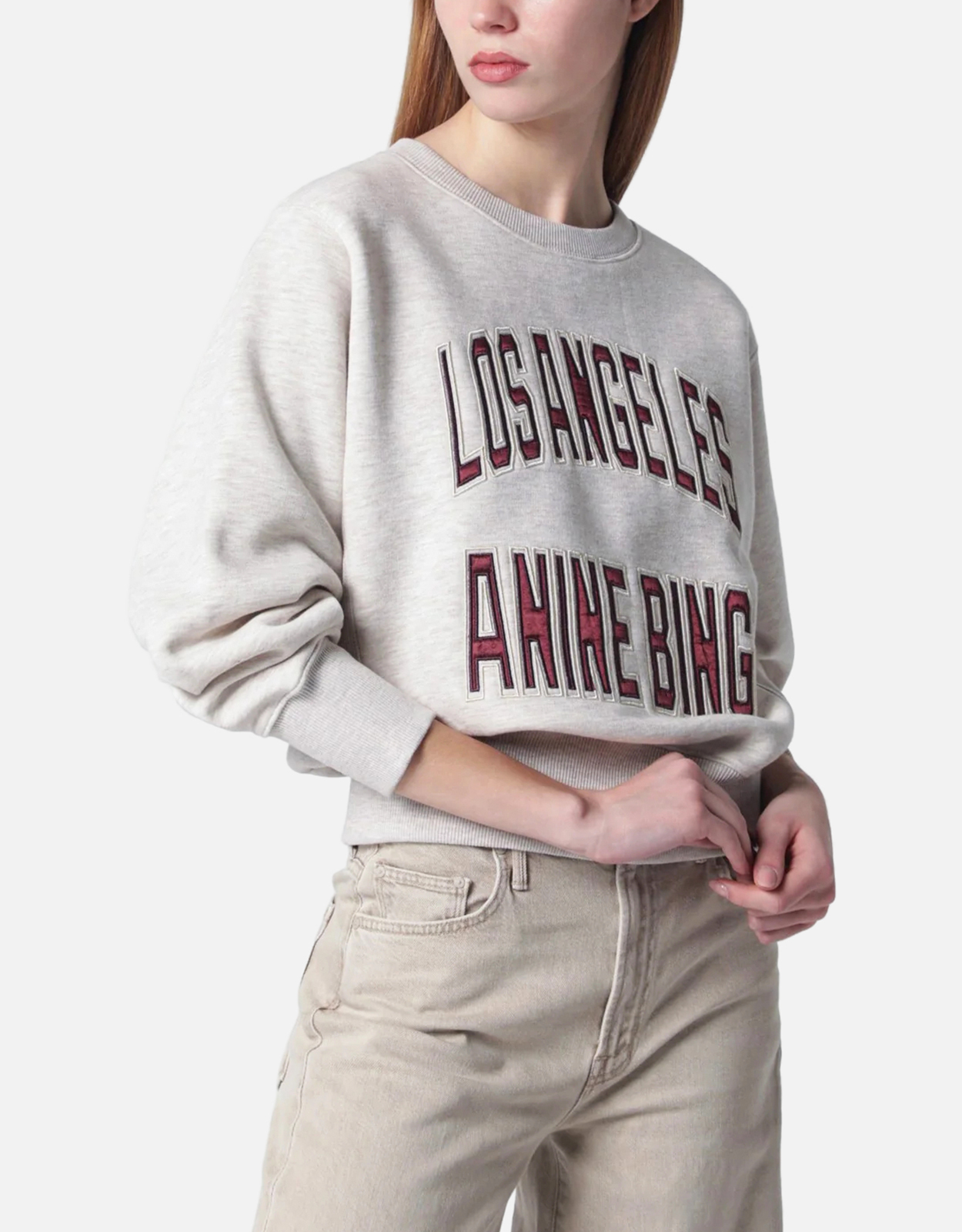 ANINE BING Harry シュランク綿混紡スウェットシャツ (トップス