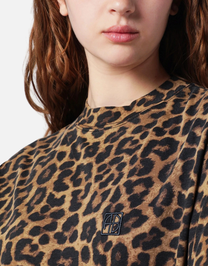 ANINE BING/アニービン 新品 LEOPARDレオパード Tシャツ ANINE BING Sylvie Tee - Black And Brown Leopard