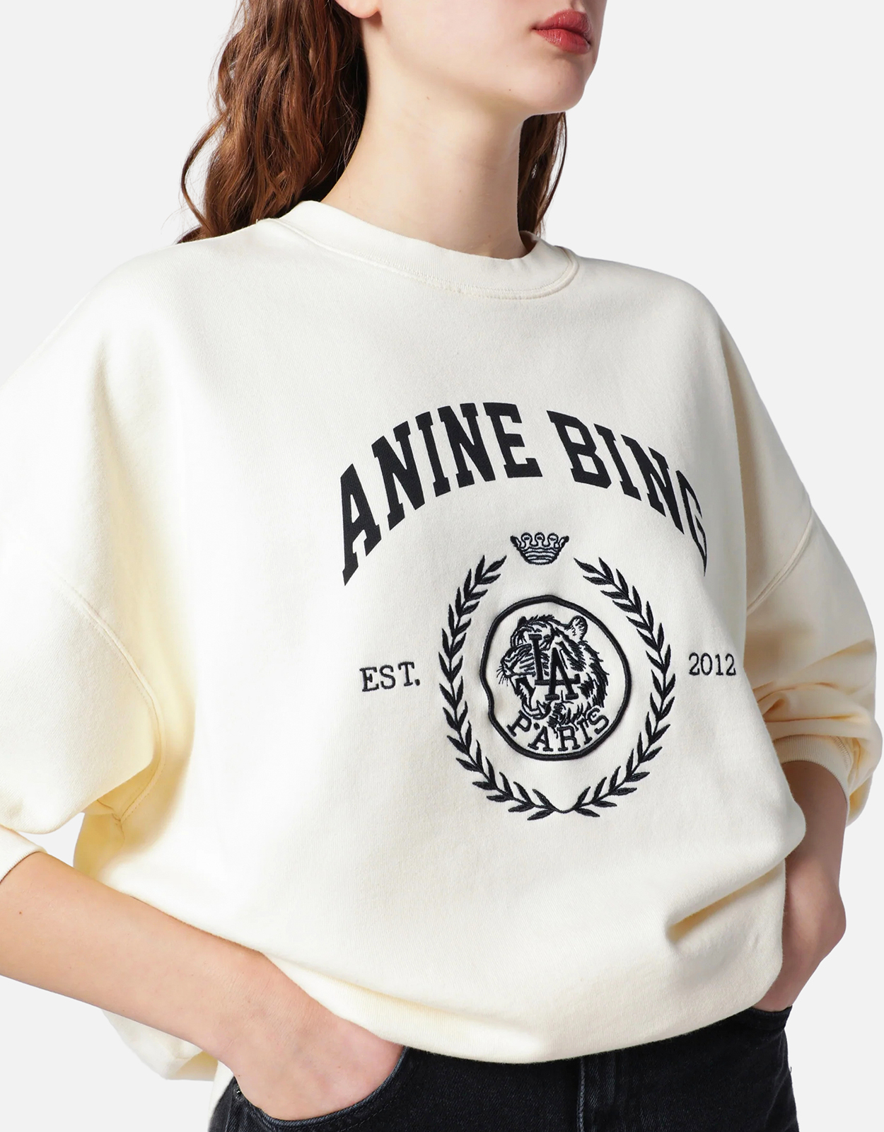ANINE BING イーグルスウェット Anine Bing SPENCER SWEATSHIRT EAGLE, Washed Black – Beamhill
