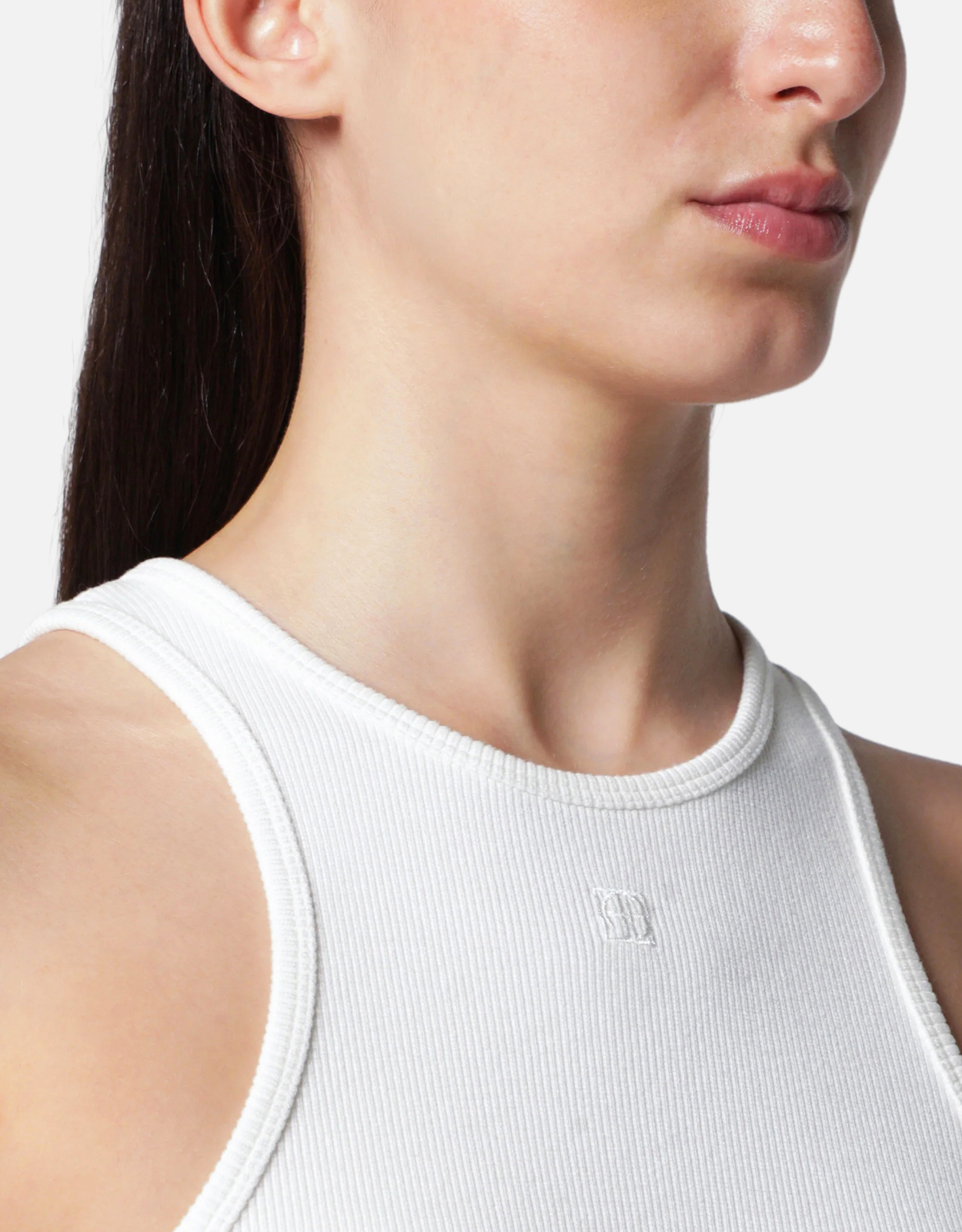 ANINE BING Cole Tank クリーム リブタンクトップ (トップス) IFCHIC.COM