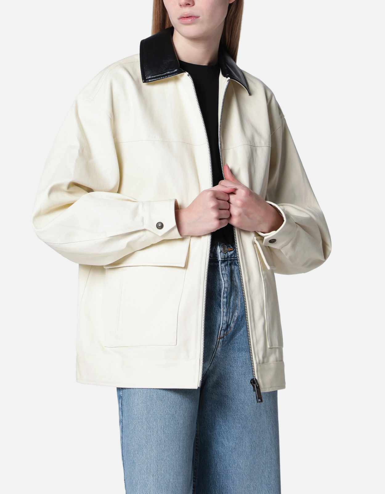 ANINE BING Holden Cotton Zip Jacket (All New In) IFCHIC.COM