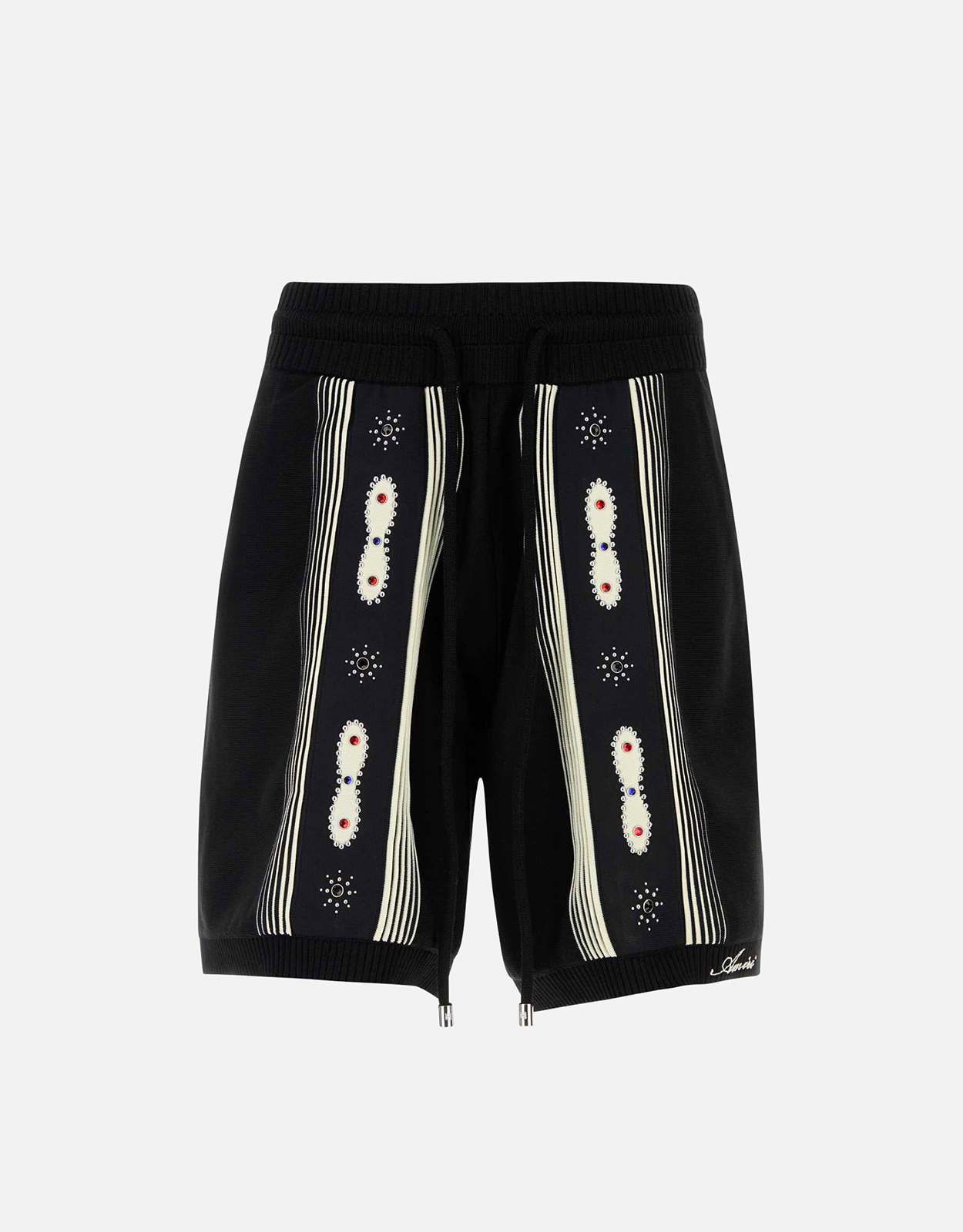 Amiri Amiri Men's Pre-Spring Virgin Wool Stud Stripe Bermuda Shorts - S　Amiri メンズ プレスプリング バージン ウール スタッド ストライプ バミューダ ショーツ - S