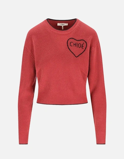 Chloé ウールカシミヤ クロップドフィットセーター (トップス) IFCHIC.COM