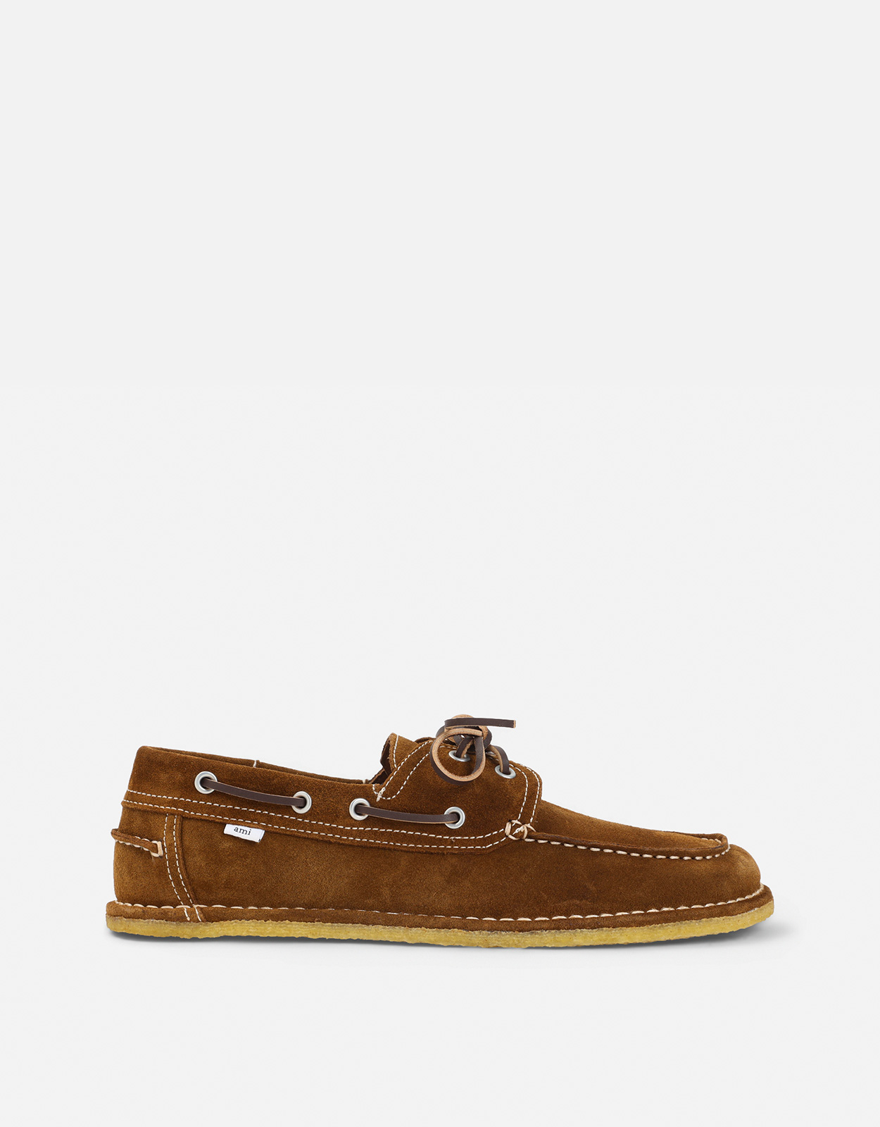 AMI Paris AMI Paris Men's Brown Suede Leather Boat Shoes - IT 40　AMI Paris メンズ ブラウン スエード レザー ボートシューズ - IT 40