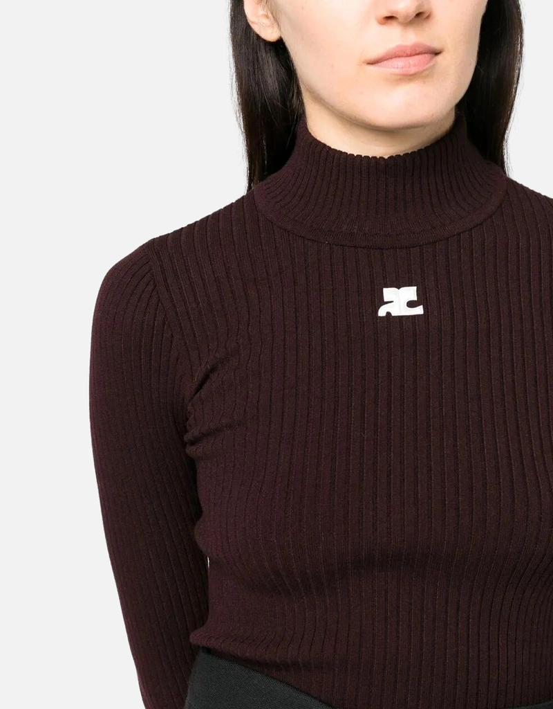 Courreges RE-EDITIONリブニットモックネックセーター (すべての新品