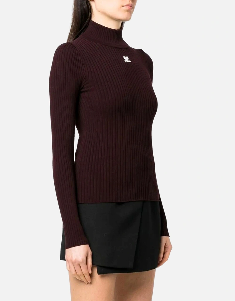 Courreges RE-EDITIONリブニットモックネックセーター (すべての新品
