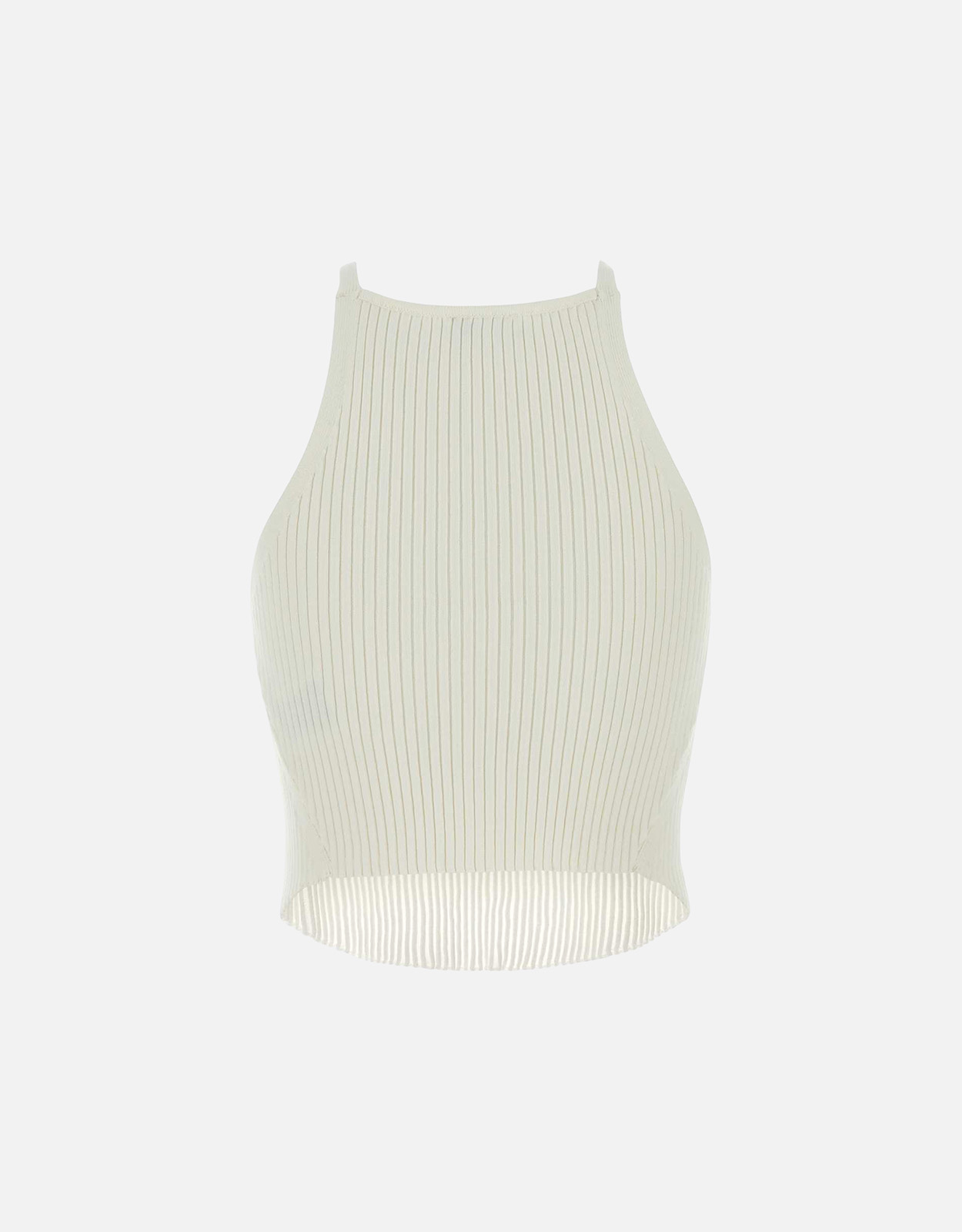 Courreges ビスコース混紡リブロゴタンクトップ (すべての新品) IFCHIC.COM