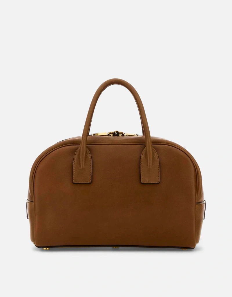 Saint Laurent キャラメルレザーボストンバッグ () IFCHIC.COM